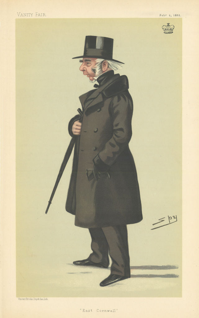 VANITY FAIR SPY CARTOON Lord Robartes 'Cornwall' Cornwall 1882 old print